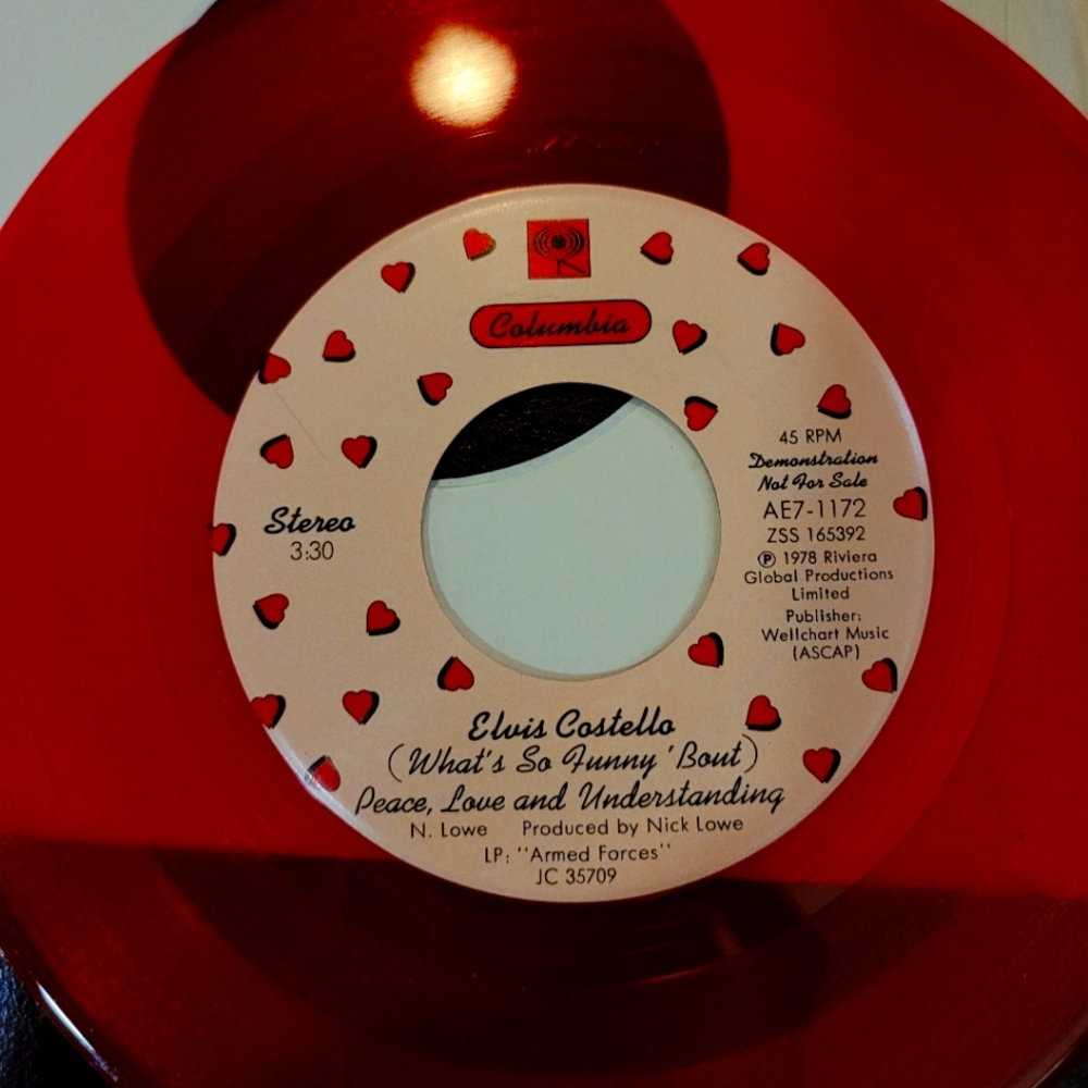Elvis Costello RARE 45 rpm My Funny Valentine 💝 see pics! 🎶 🎵